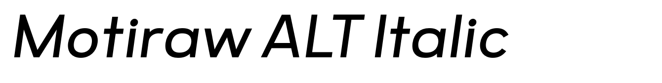Motiraw ALT Italic